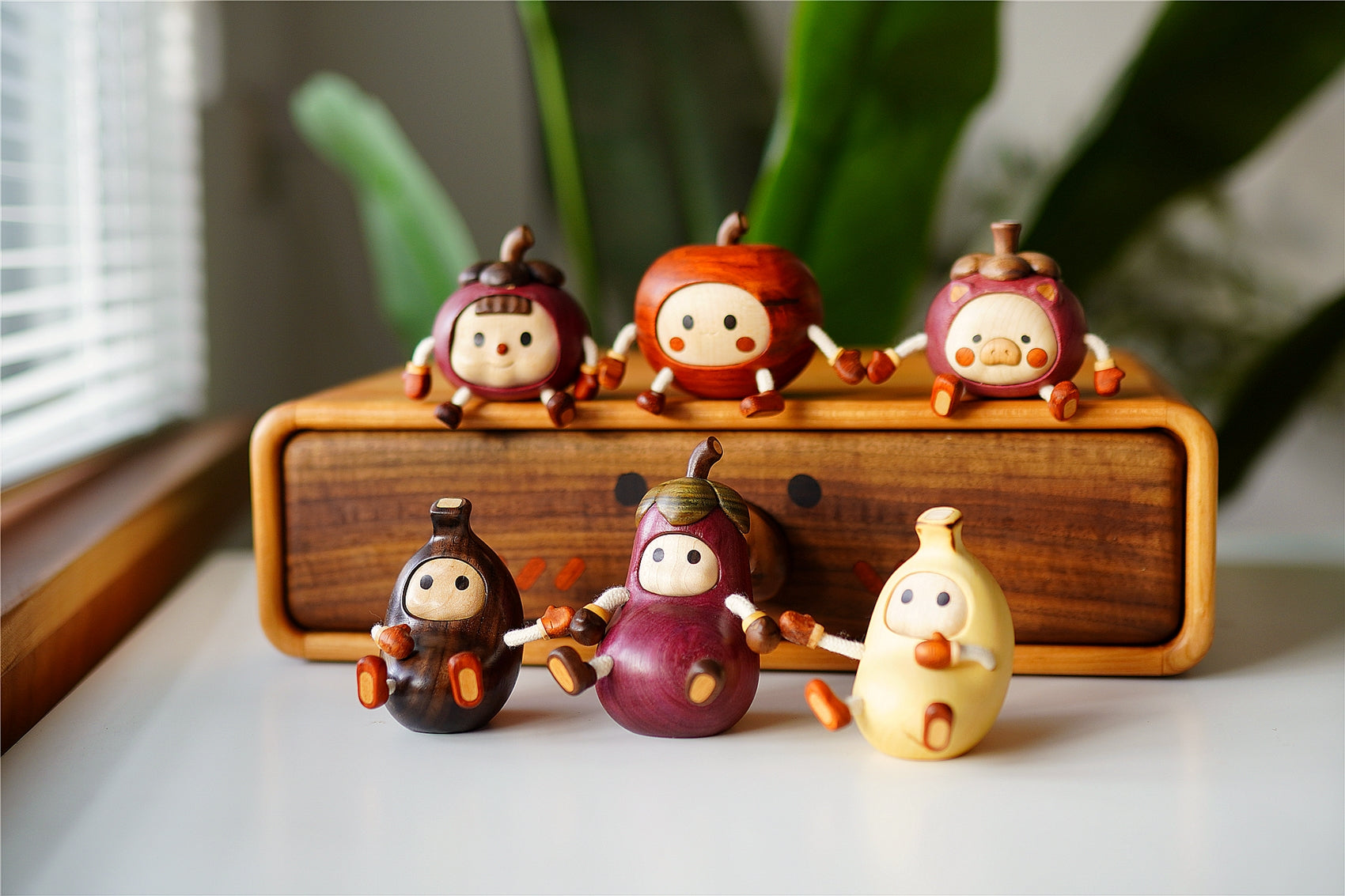 pipimu fruit family handmade wooden decor
