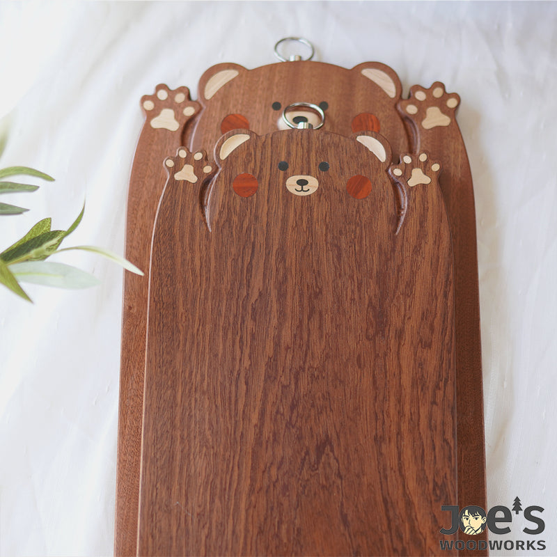 Layered view of cartoon bear cutting boards