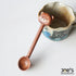 Cute bear head wooden scoop with long handle, handcrafted in walnut by Joe’s Woodworks.