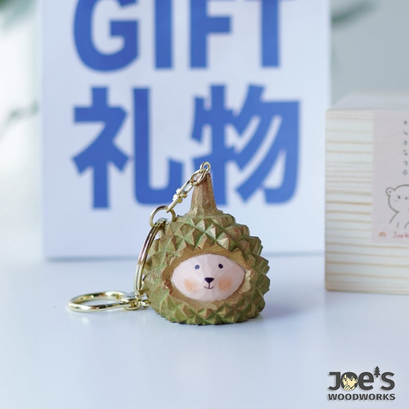 Handmade durian animal keychain – cute gift idea for friends and loved ones