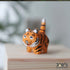 Joe’s Woodworks hand-carved tiger figurine in solid wood, adorable and detailed