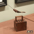 Joe’s Woodworks handmade wooden whale automaton front view