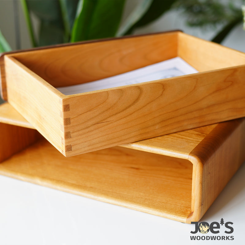 Close-up of joinery and surface texture on the mini wooden cabinet