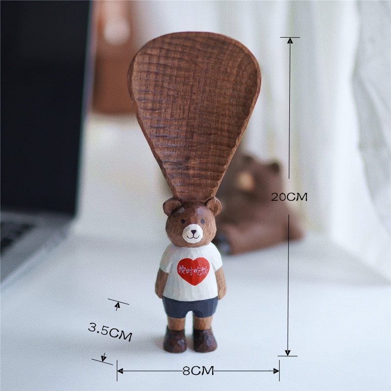 Pipimu Bear Momo rice paddle size chart – beech wood cooking utensil