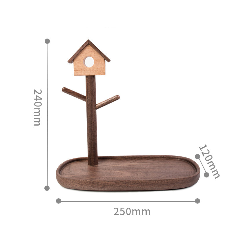 Pipimu walnut birdhouse organizer with product size dimensions 25×12×24cm