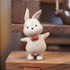Pipimu Bunny Ruby wooden figurine with red bow tie