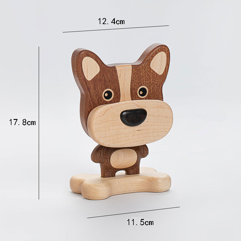 Pipimu dog phone stand size chart with measurements