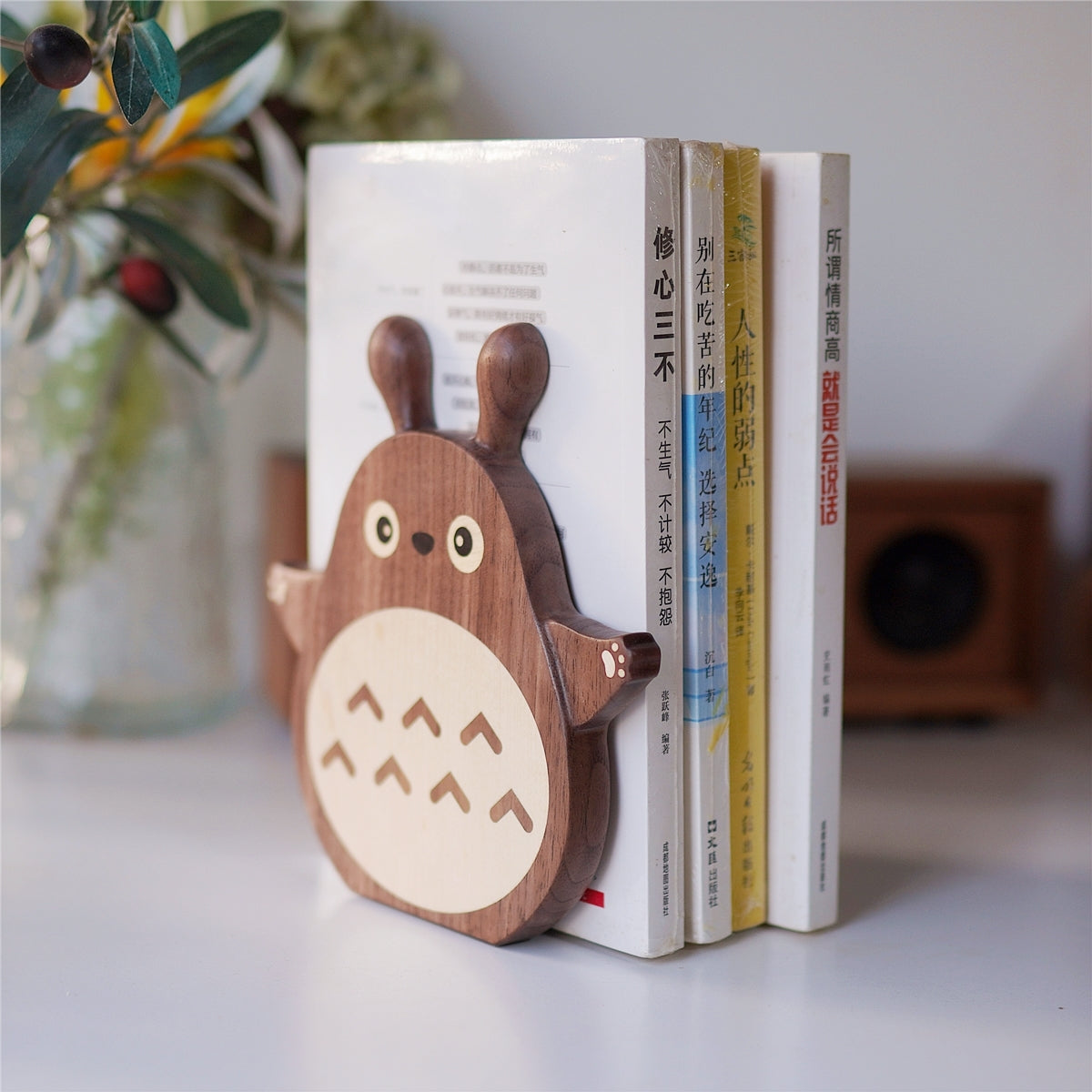 Pipimu Forest Spirit Milo holding books upright