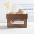 Pipimu Kitty Neko wooden cat tissue box front view with sleeping cat design
