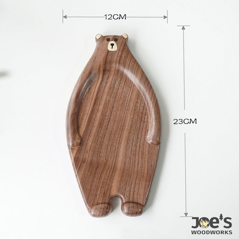Pipimu Komi bear baby bear tray measurements – 23x12cm wooden serving plate