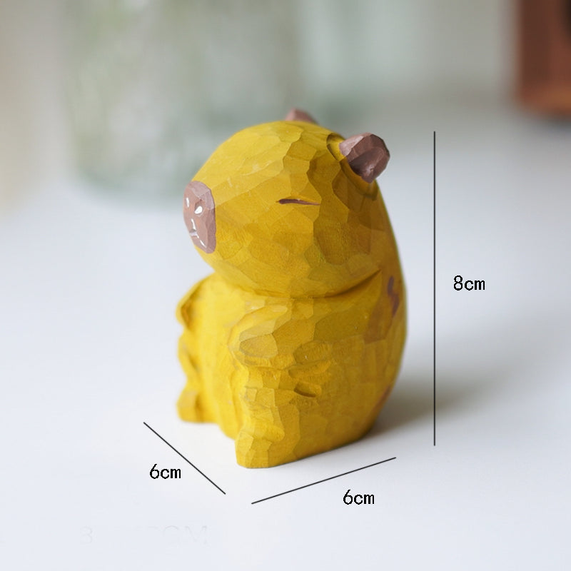 Size dimensions of Pipimu Lazy Capy Wooden Capybara Figurine