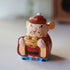 Pipimu Lucky God hand-carved wooden figurine front view, fortune blessing decor