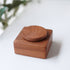 Pipimu solid ebony wood music box base top view, round platform display stand