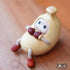 Handmade banana-shaped wooden figurine with red gloves – Joe&