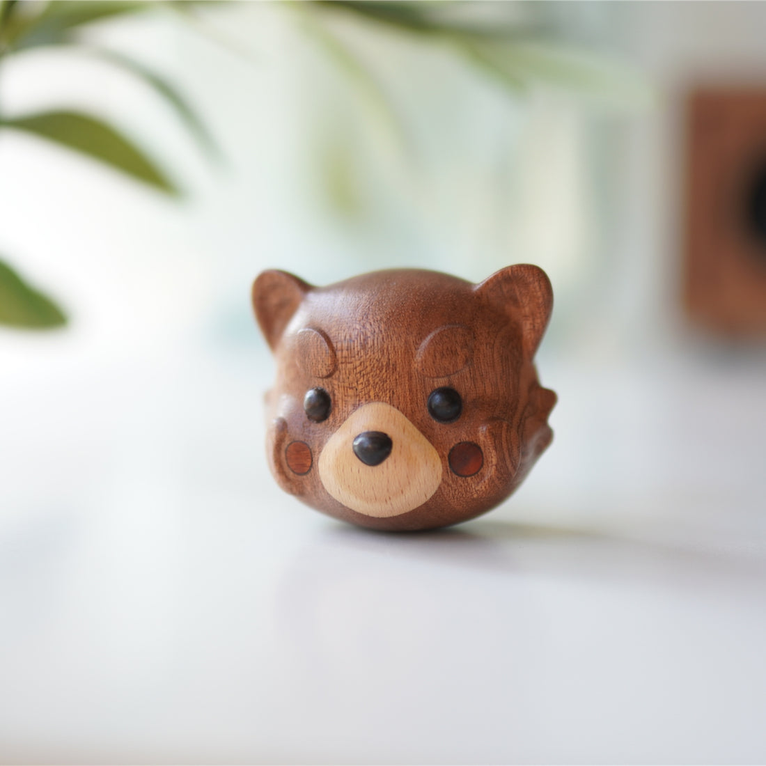 Pipimu Bear Family Brownie & Coco wooden refrigerator magnet front view