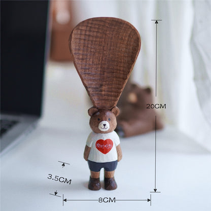 Pipimu Bear Momo rice paddle size chart – beech wood cooking utensil