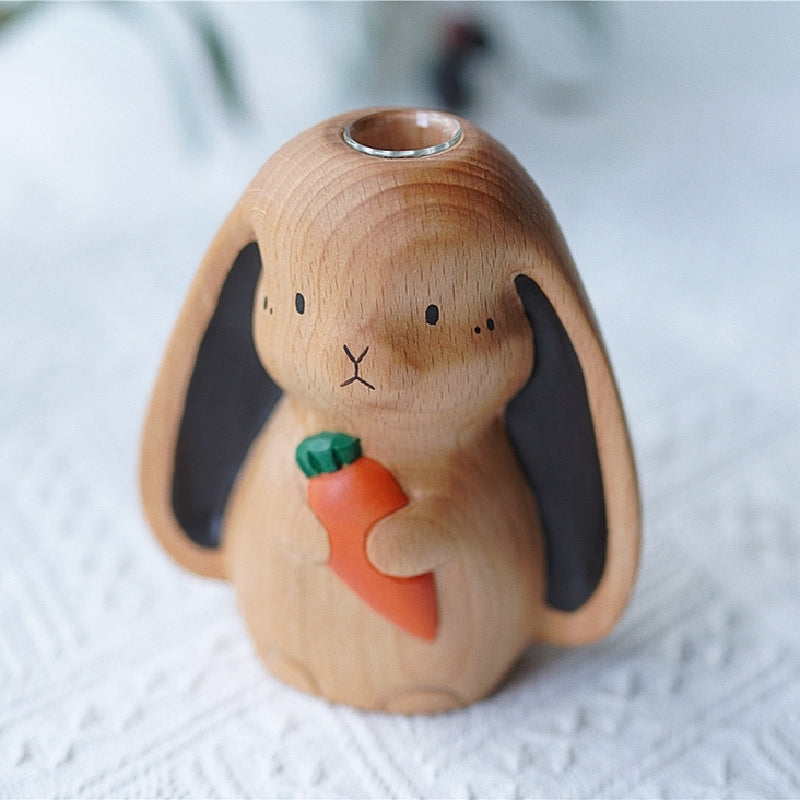 Pipimu Bunny Willow top view wooden flower holder
