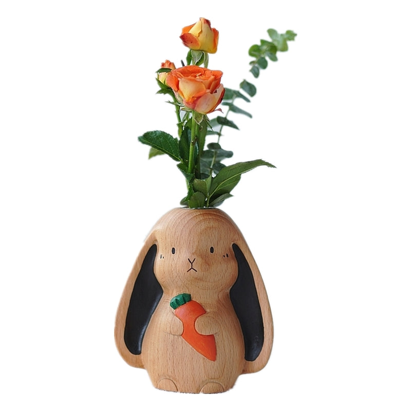 Pipimu Bunny Willow vase with carrot and flowers