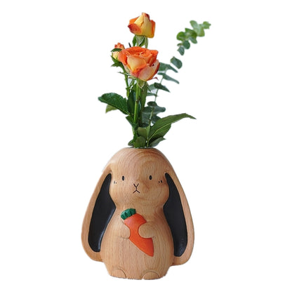Pipimu Bunny Willow vase with carrot and flowers