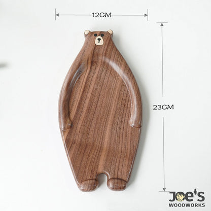 Pipimu Komi bear baby bear tray measurements – 23x12cm wooden serving plate