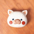 Pipimu Piggy Family Poko – handmade wooden pig keychain with rosy cheeks