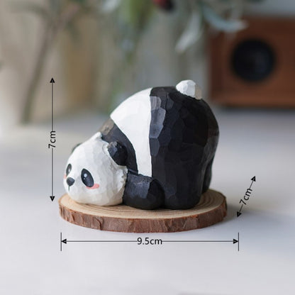 Size reference of Pipimu Pobo the Panda wooden figurine with measurements
