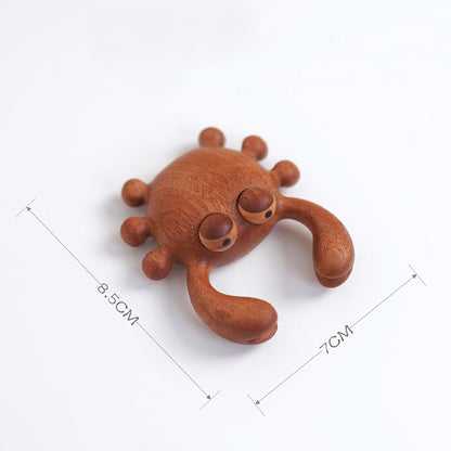 Size chart of Pipimu wooden crab massager, 7.5 × 9.6 × 10 cm.