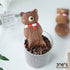 Hand-carved wooden bear coffee scoop with red scarf, by Joe&