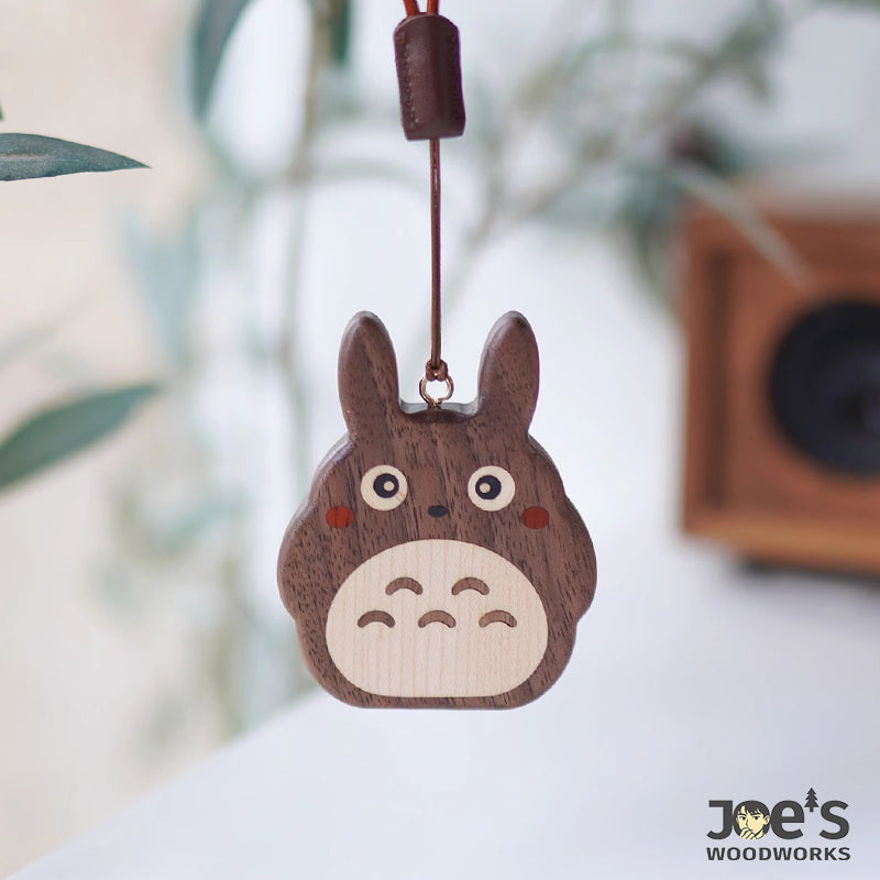 Cute wooden Totoro care cat charm hanging as home decor – Joe's Woodworks